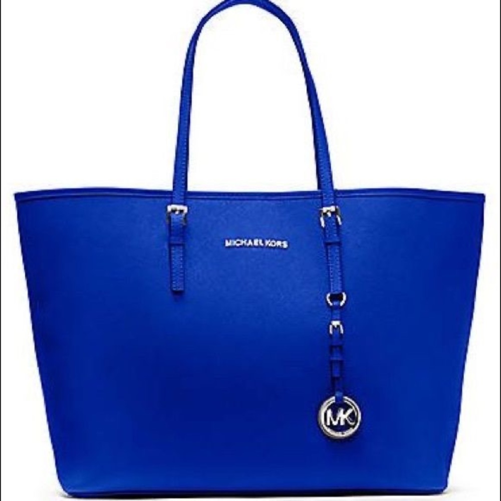 Cobalt blue tote bag